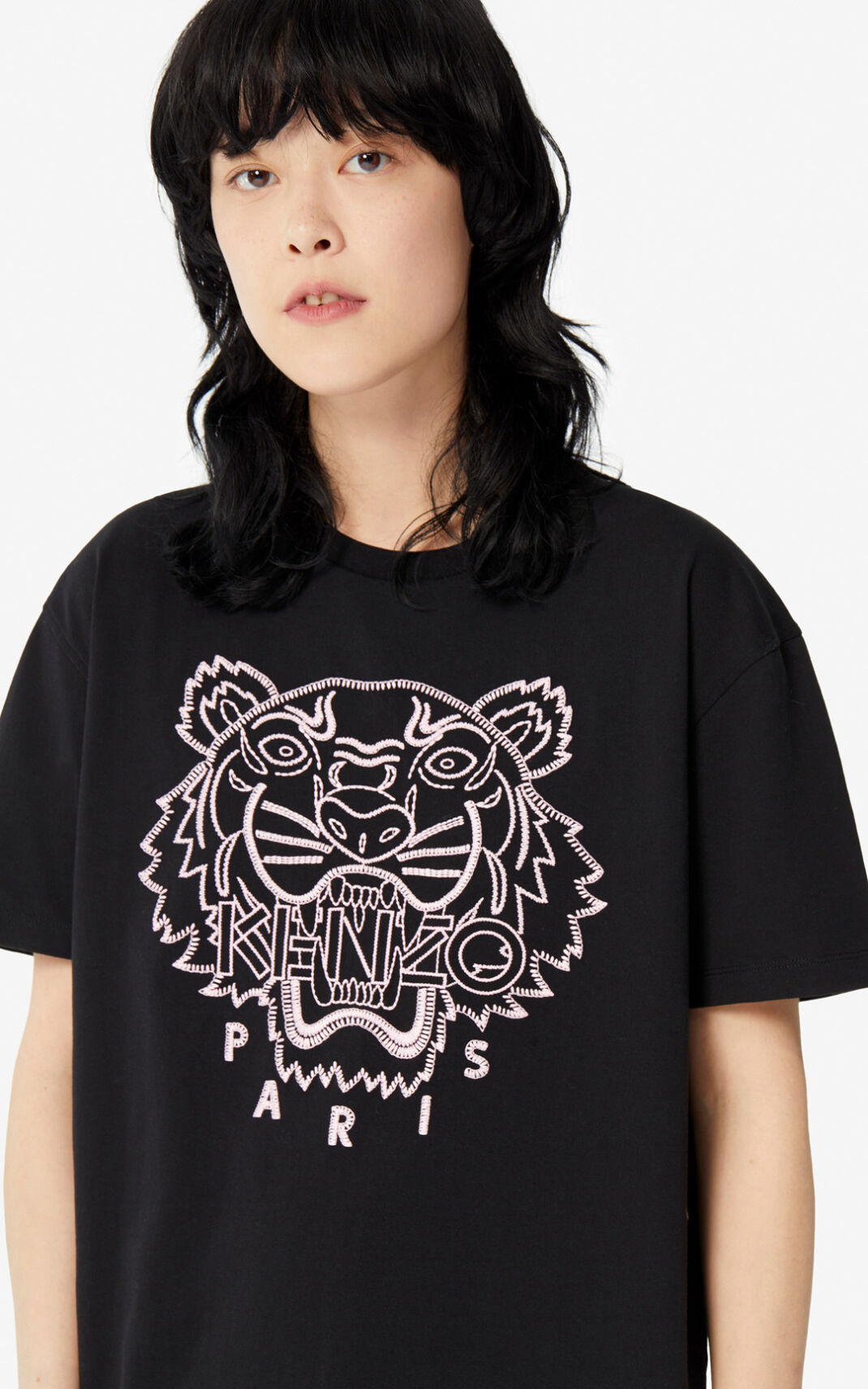 Camisetas Kenzo Capsule Expedition Tiger Mujer Negras DMC328105